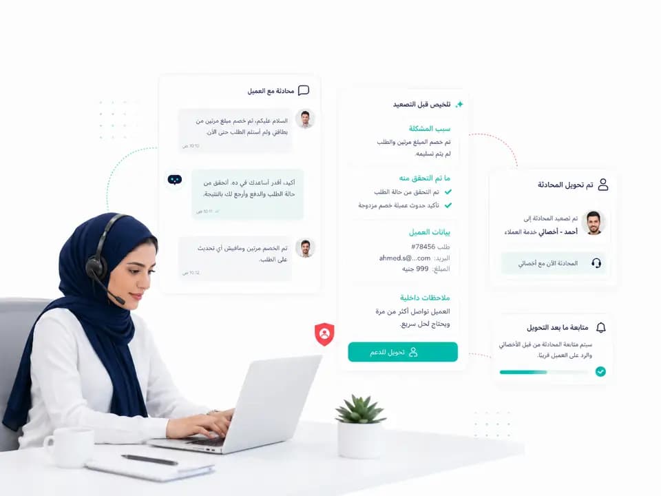 Taly AI reply suggestions inside a customer conversation: Pre-escalation summary