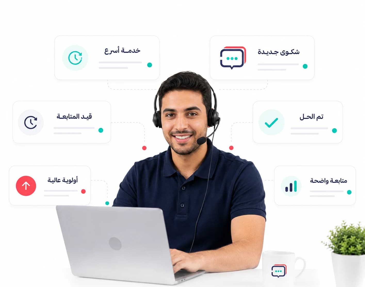 متابعة الدعم والتذاكر حتى الحل داخل فريق خدمة العملاء